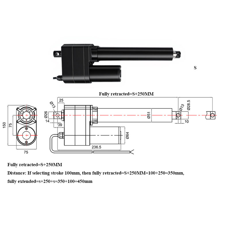DC 12V 24V 7000N Linear Actuat - Fishing Rod Telescopic ulasan dan harga