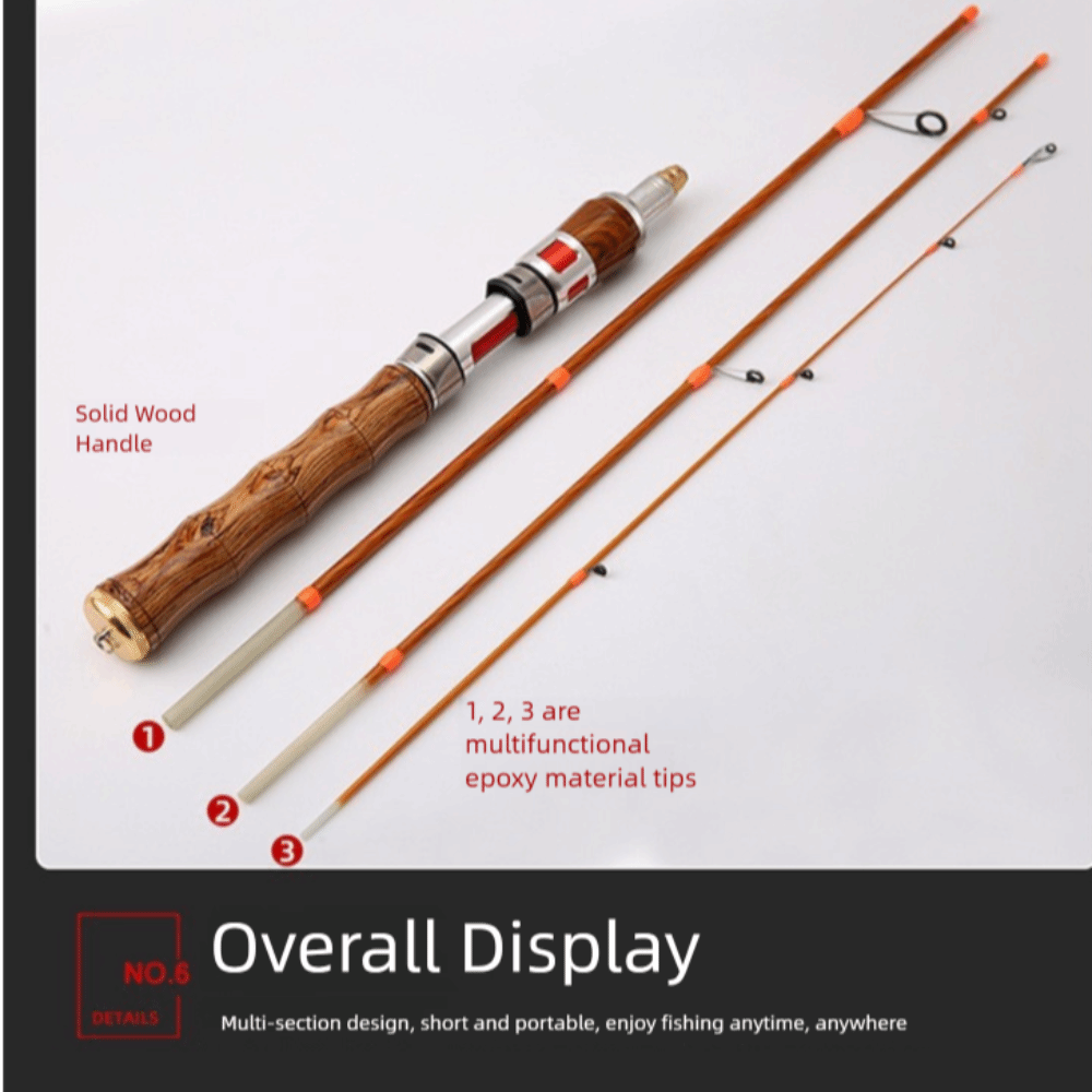 4 Sections Spinning Fishing Ro - Fishing Rod Carbon Fiber ulasan dan harga